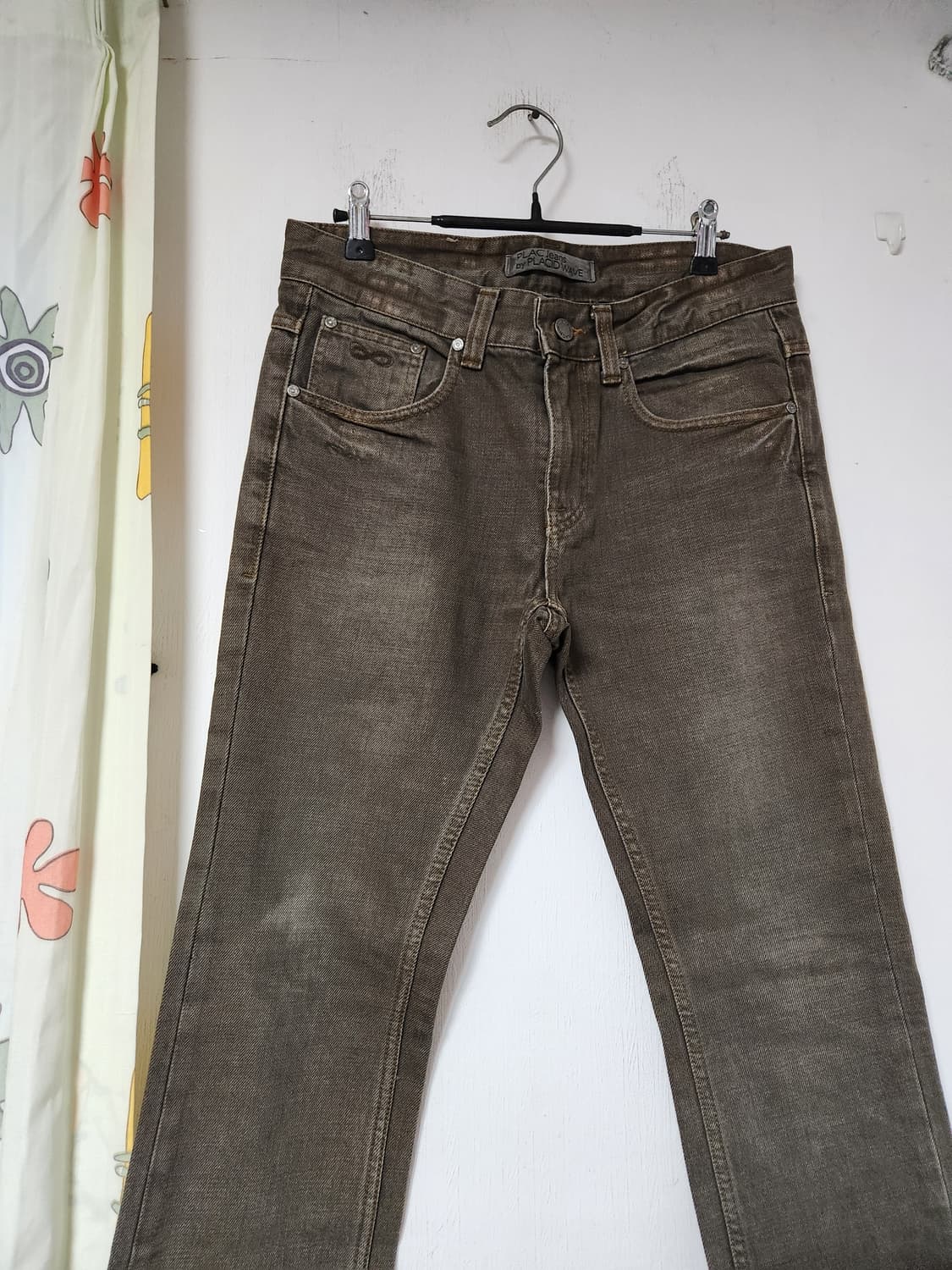 플락진 브라운 워싱 데님 팬츠30 상품이미지2