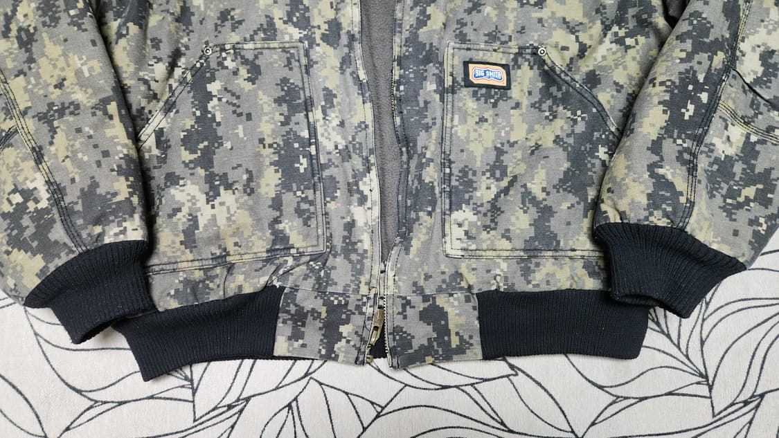 BIG SMITH 카모 후드 덱 집업 자켓 XL 105사이즈 상품이미지3