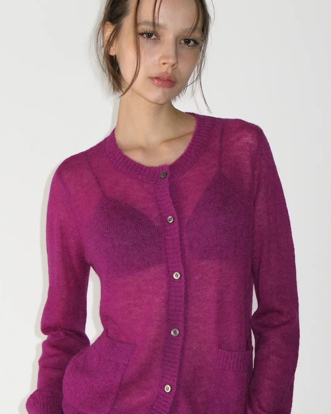 썬번프로젝트 mohair sheer cardigan 상품이미지2