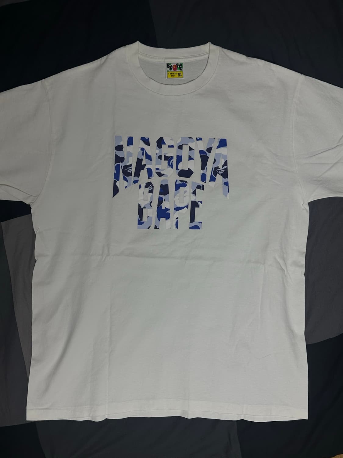 베이프 나고야 반팔티 블루 화이트 2XL 상품이미지1