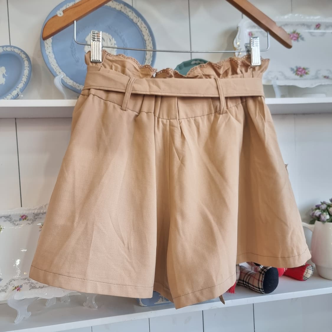 베이지 리본 숏팬츠 반바지 상품이미지5