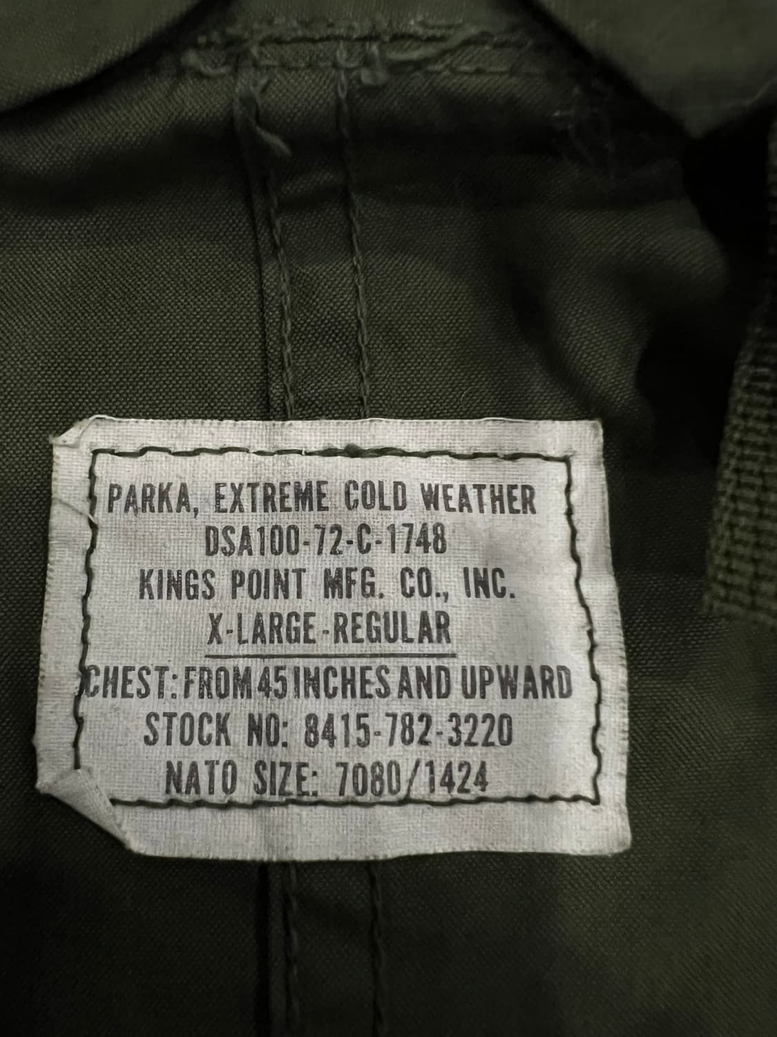 (XL) M65 피쉬테일 오리지널 개파카 상품이미지5