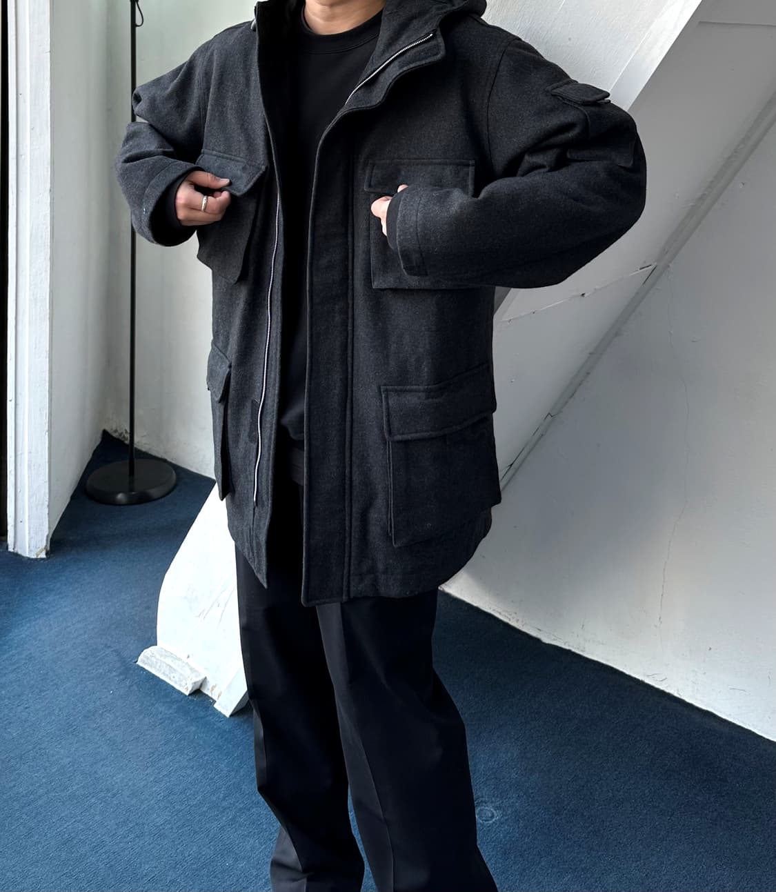 Wool rayon melton loose mounta 상품이미지3