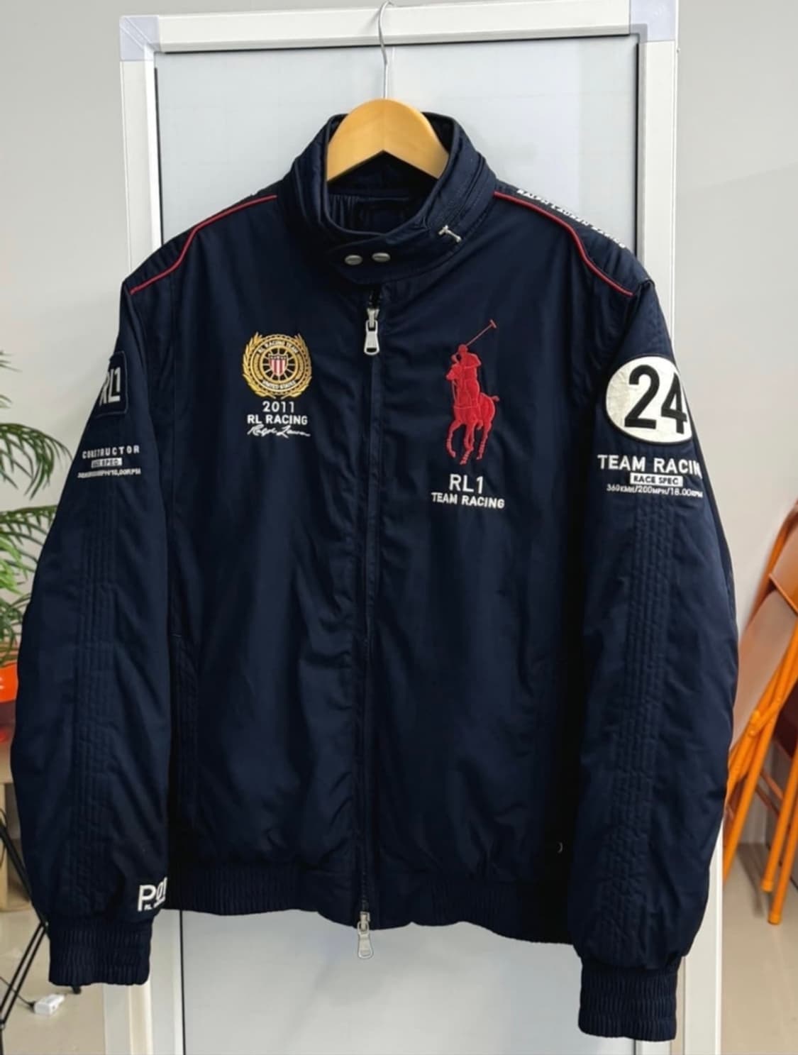 폴로 레이싱 봄버 자켓 USA 상품이미지1