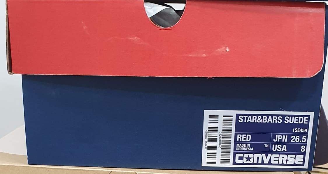 컨버스 재팬 Star & Bars 레드 스웨이드 265 상품이미지8