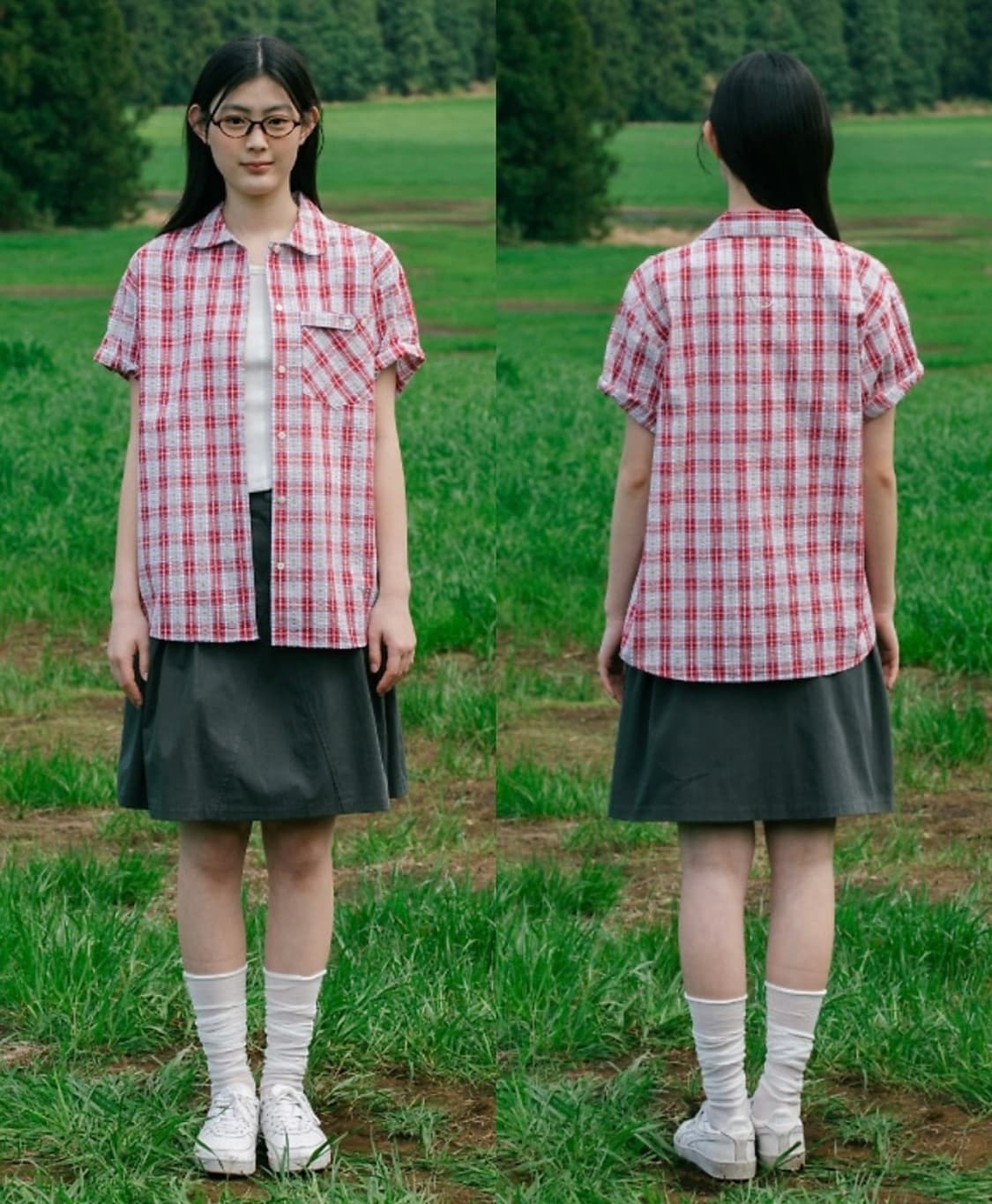 오헤시오 체크포켓 셔츠 상품이미지1