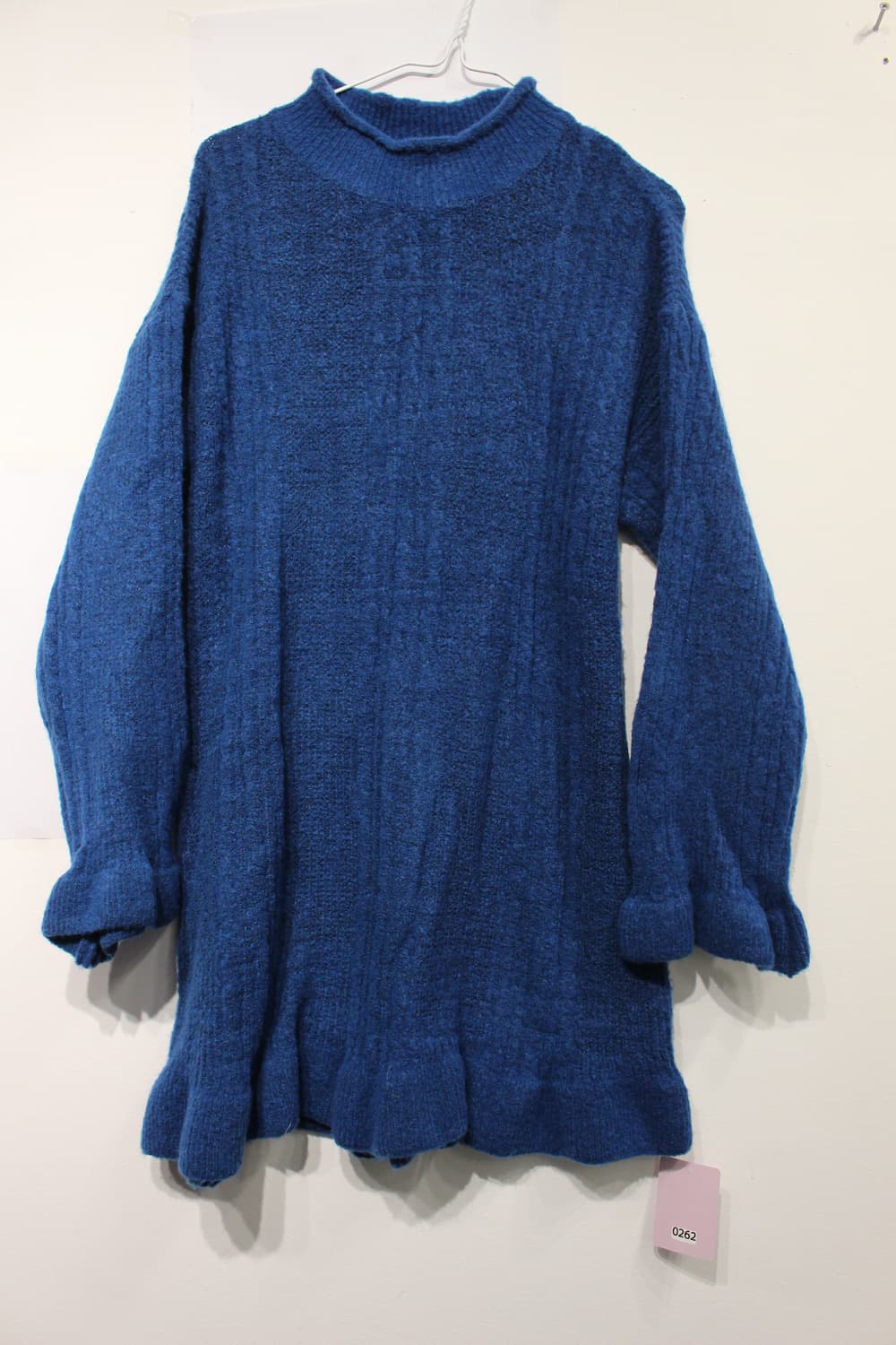 262. 딥블루 하이넥 루즈 니트 상품이미지1