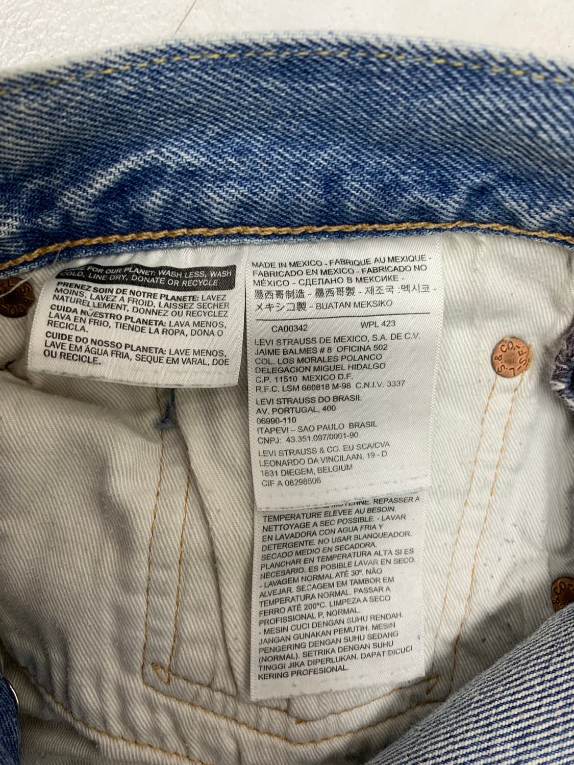 리바이스 501 찢청 데님진 상품이미지4