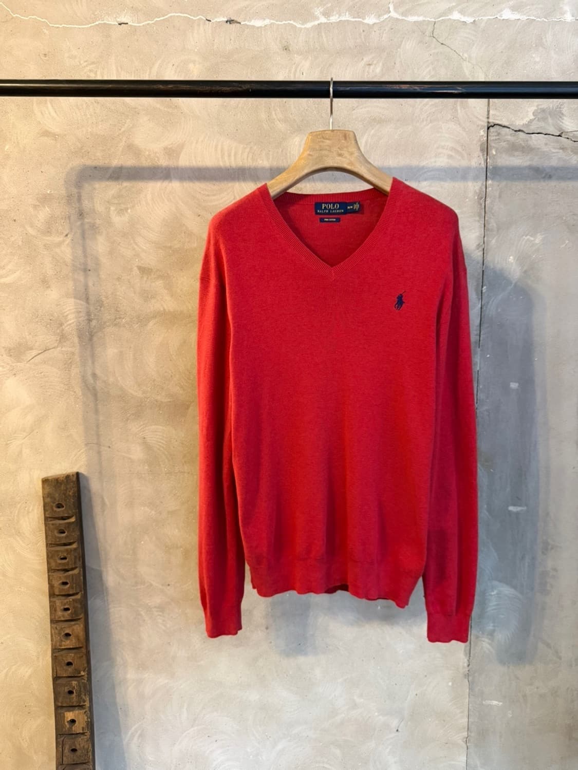 폴로 랄프로렌 피마코튼 브이넥 니트 100 상품이미지10