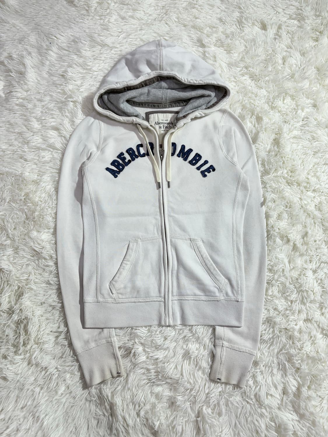 아베크롬비 화이트 딱붙핏 후드집업  상품이미지3