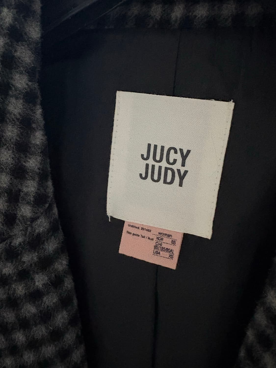 주시주디 체크 울자켓 상품이미지3