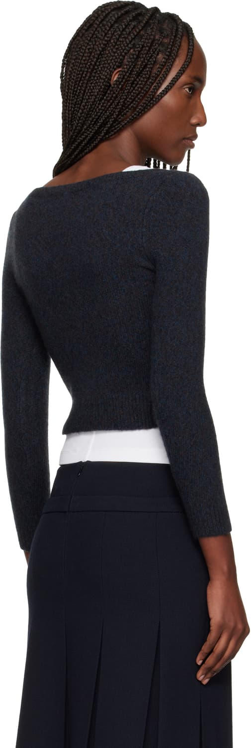 [6,8,10]슈슈통 25fw 와이드 라운드 넥 피티드 가디건/네이비 상품이미지4