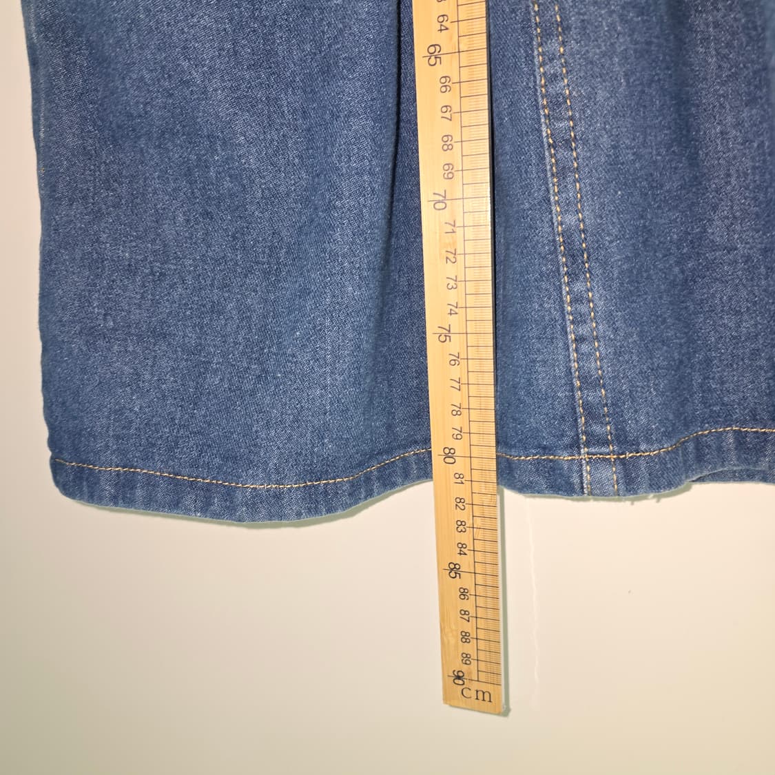 데님 원피스 + 뜨개 조끼 세트 S 상품이미지8