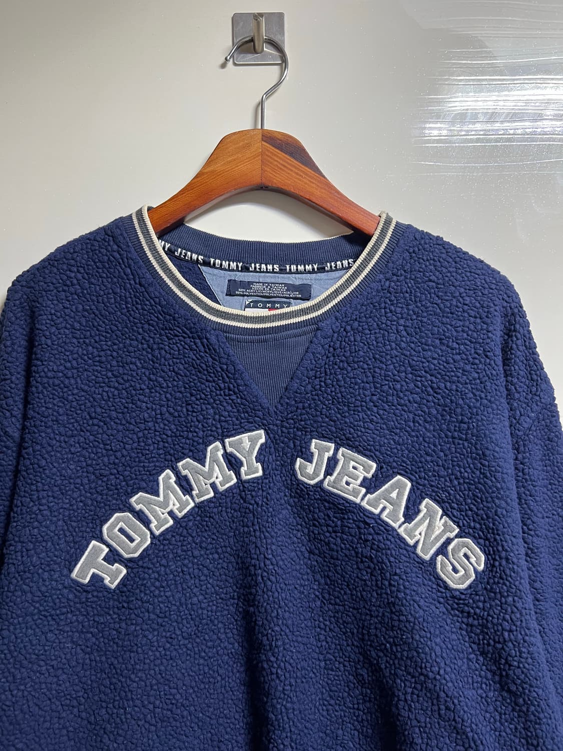 빈티지 타미힐피거 네이비 플리스 맨투맨 상품이미지2