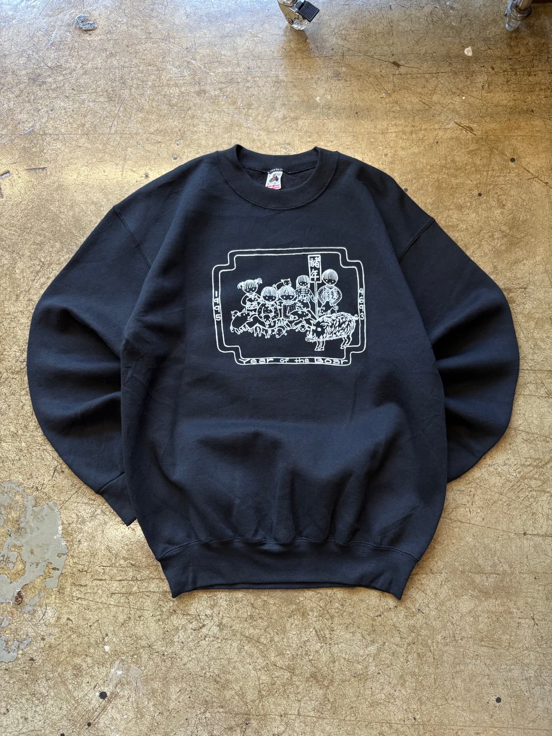 90s usa fruit of the loom 블랙 스웻 상품이미지1