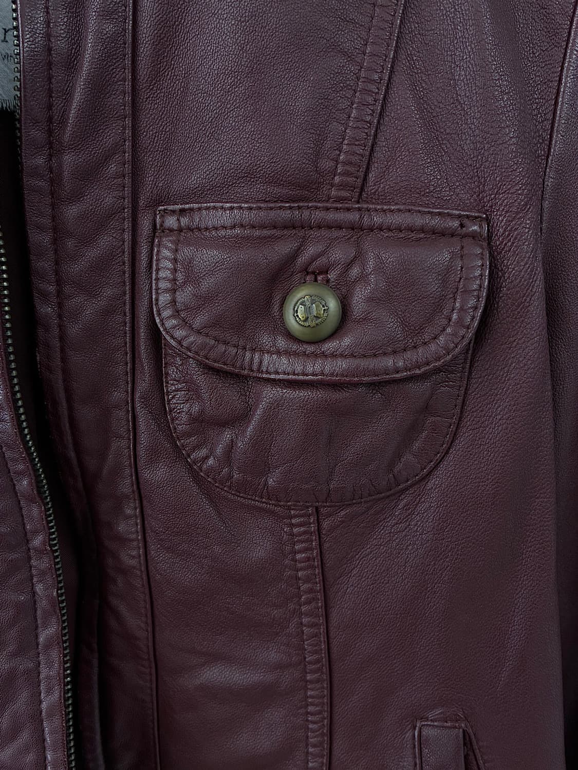  Wine short leather jacket 상품이미지6