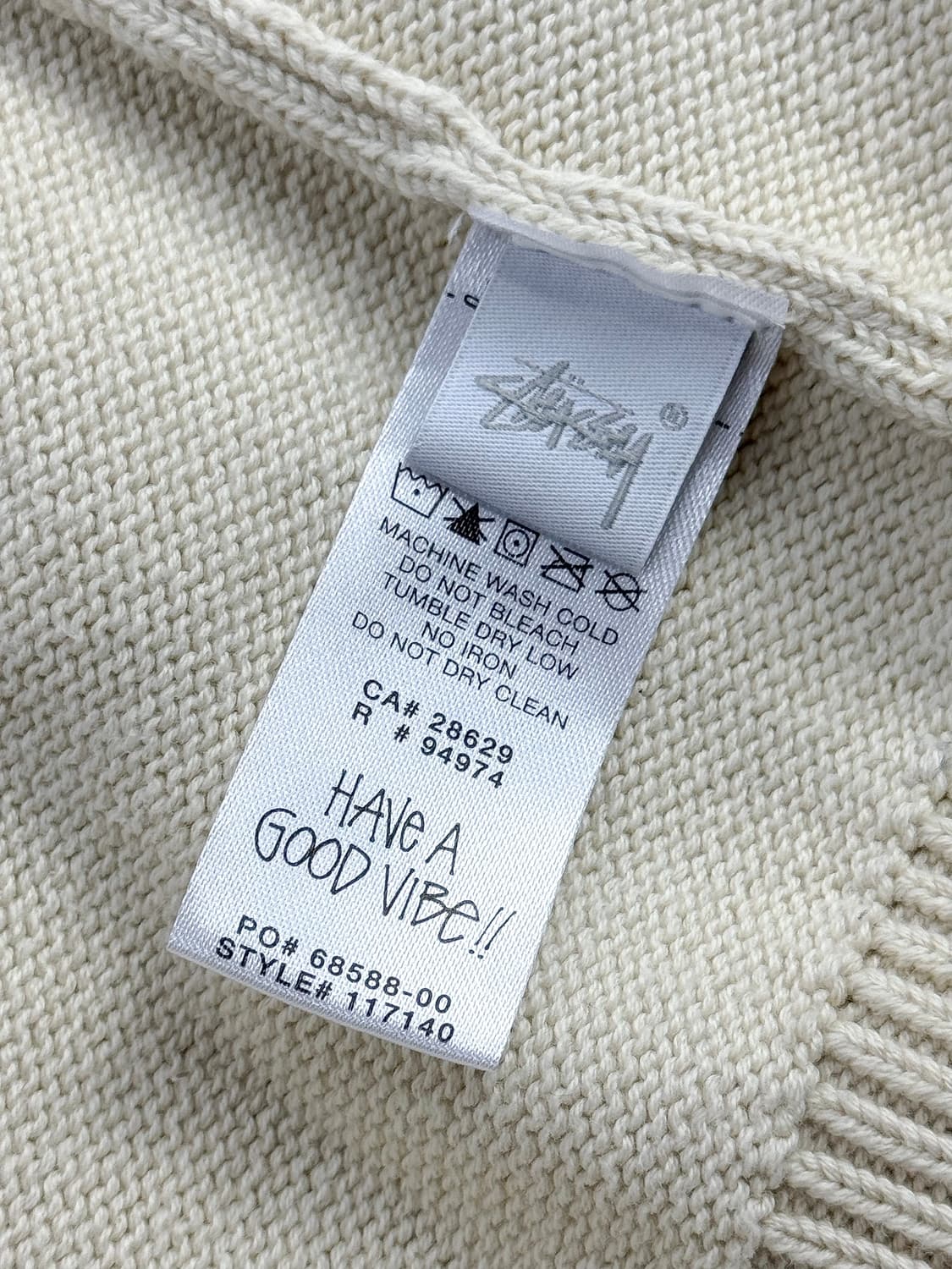 스투시 케어라벨 스웨터 네츄럴 상품이미지7