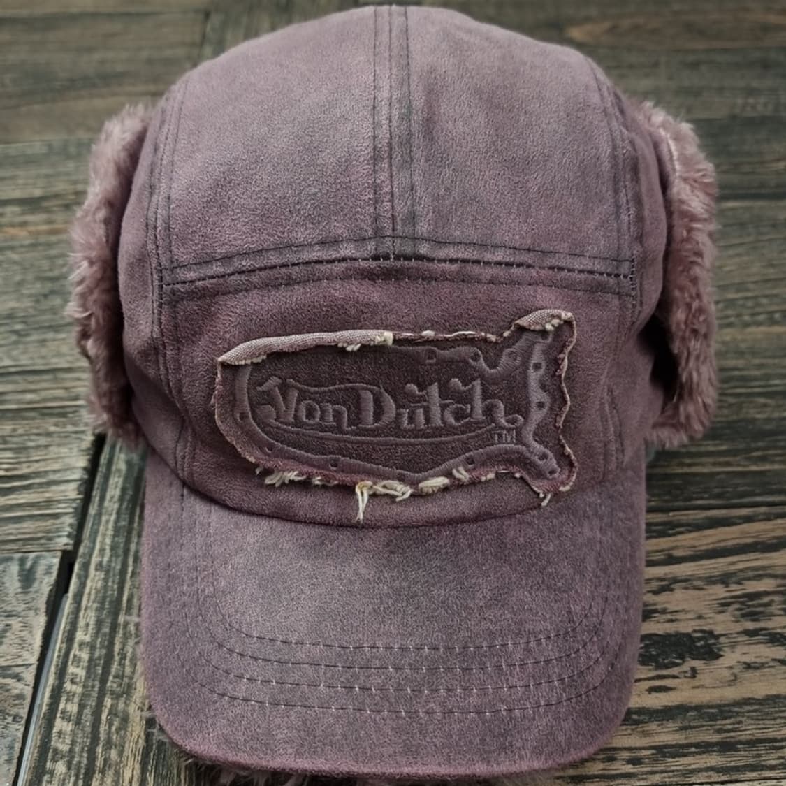 [본더치] 빅로고 Y2K 빈티지 스웨드 트루퍼 캡 M16387  상품이미지2