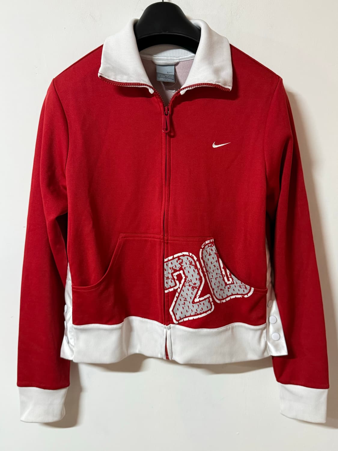 나이키 y2k 빈티지 레드 배색 트랙집업 M 상품이미지3