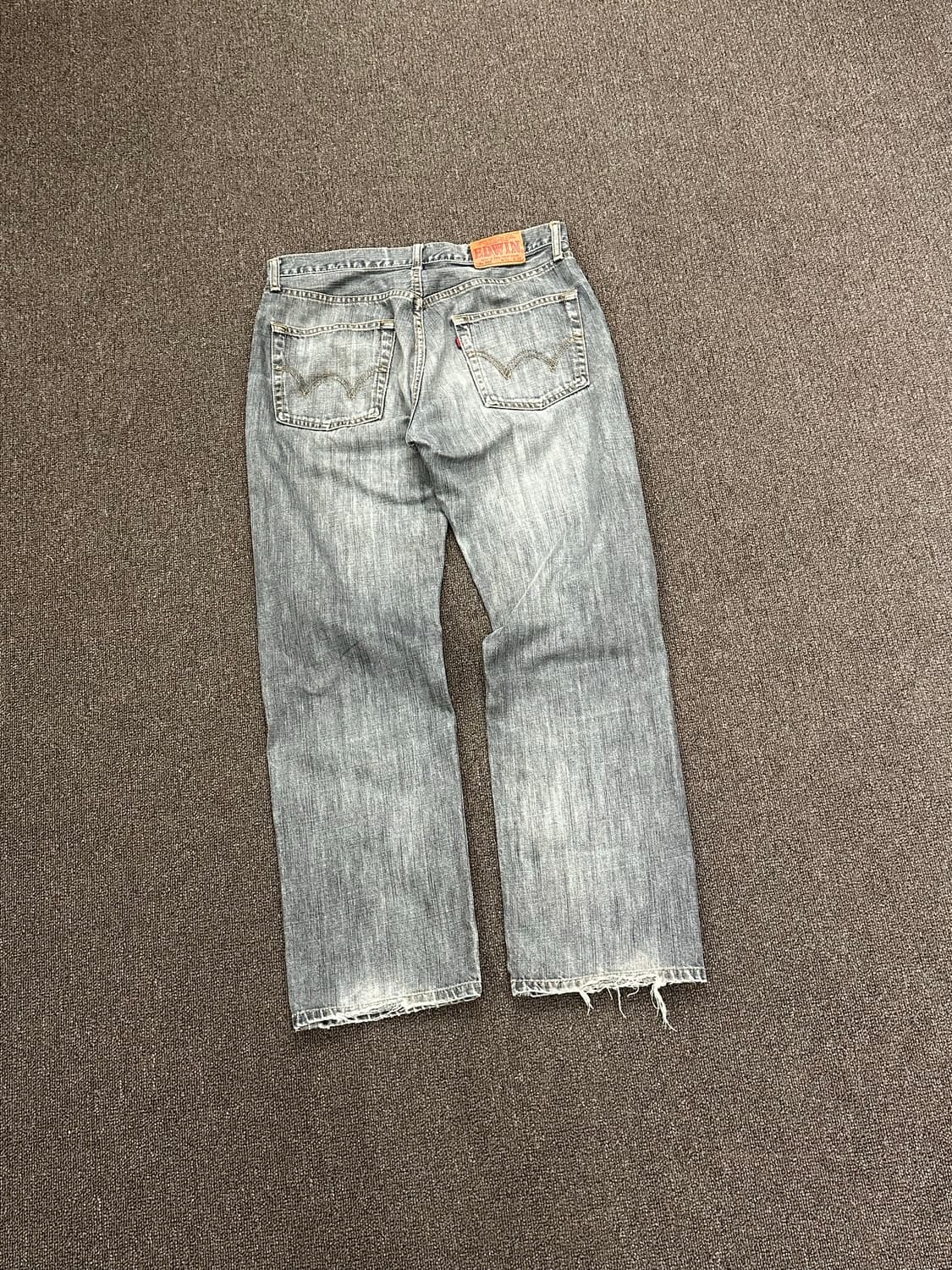 31x33)EDWIN 503 vintage 흑청 데님팬츠 상품이미지4