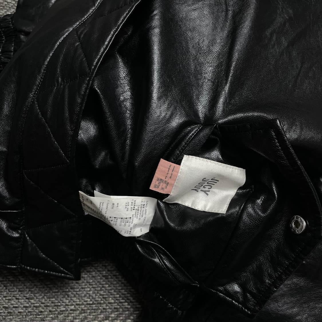 쥬시쥬디 우먼스 리버시블 가죽×플리스 크롭 쉐르파 레더자켓o 5087 상품이미지8