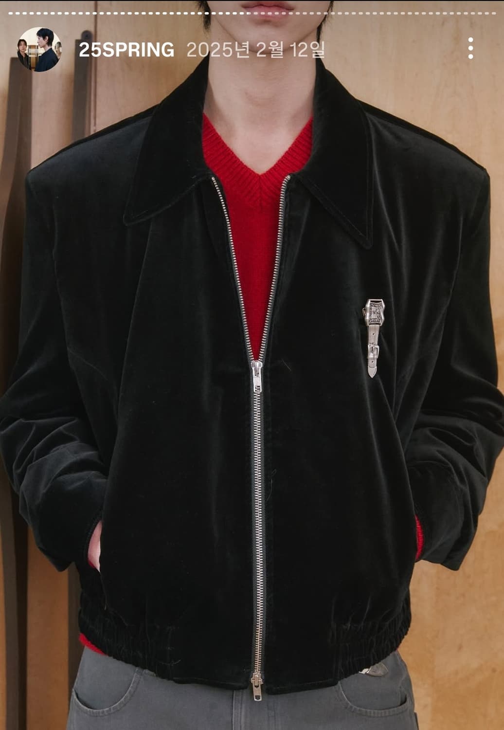 2)웨이비니스 벨벳 자켓 상품이미지1