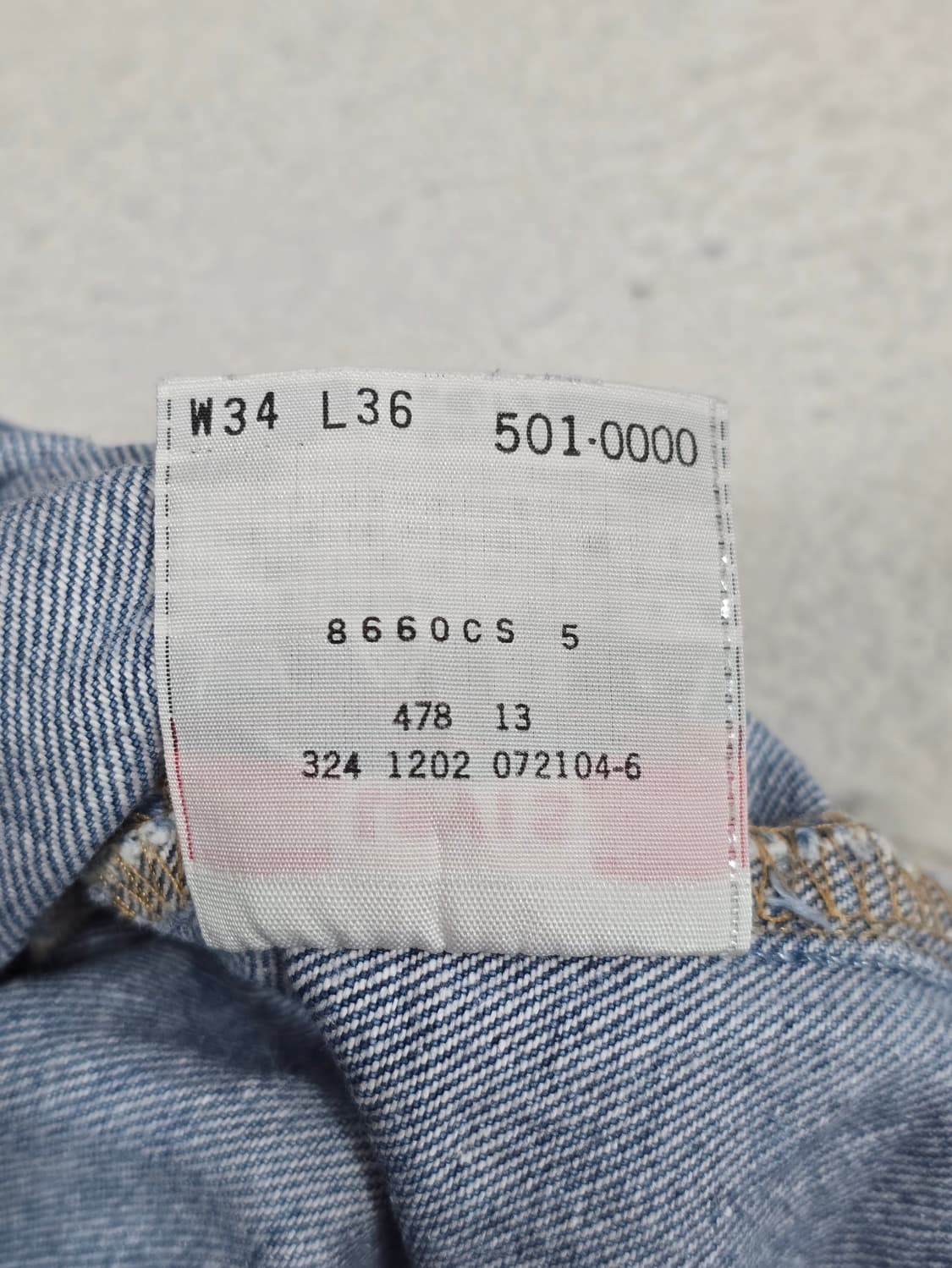 리바이스 501XX 데님 청바지 34 상품이미지6