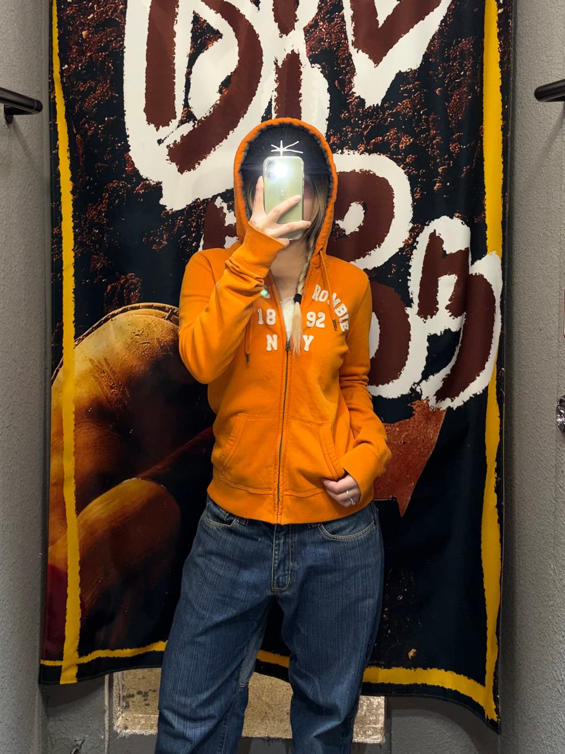 아베크롬비 오렌지 후드집업 상품이미지2