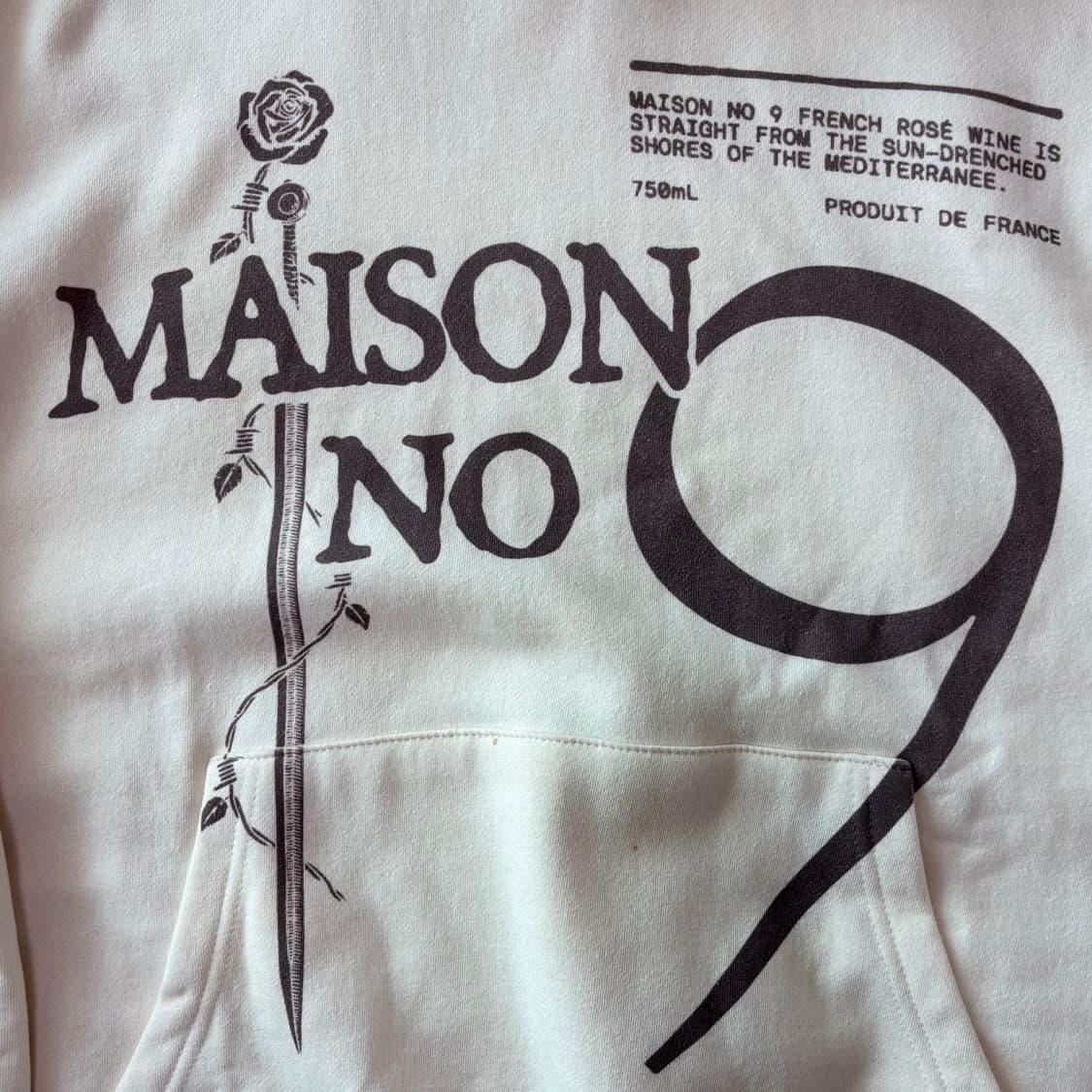 메종 넘버 나인(Maison No. 9) 로즈 그래픽 오버사이즈 후드 상품이미지3