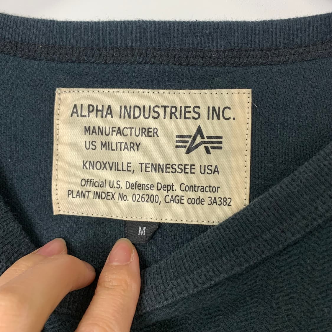 알파인더스트리 빅로고 와플 슬리브 니트 상품이미지9