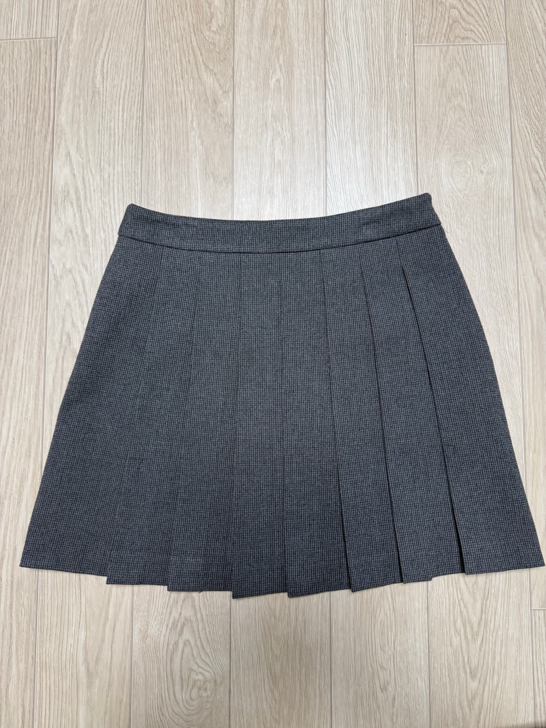 로엠 울 미니 플리츠 스커트 그레이 상품이미지1