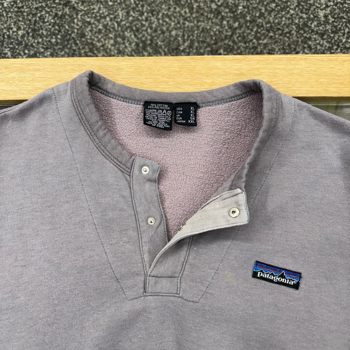 80s 파타고니아 빈티지 헨리넥 스웻셔츠 맨투맨 (2XL) 상품이미지8
