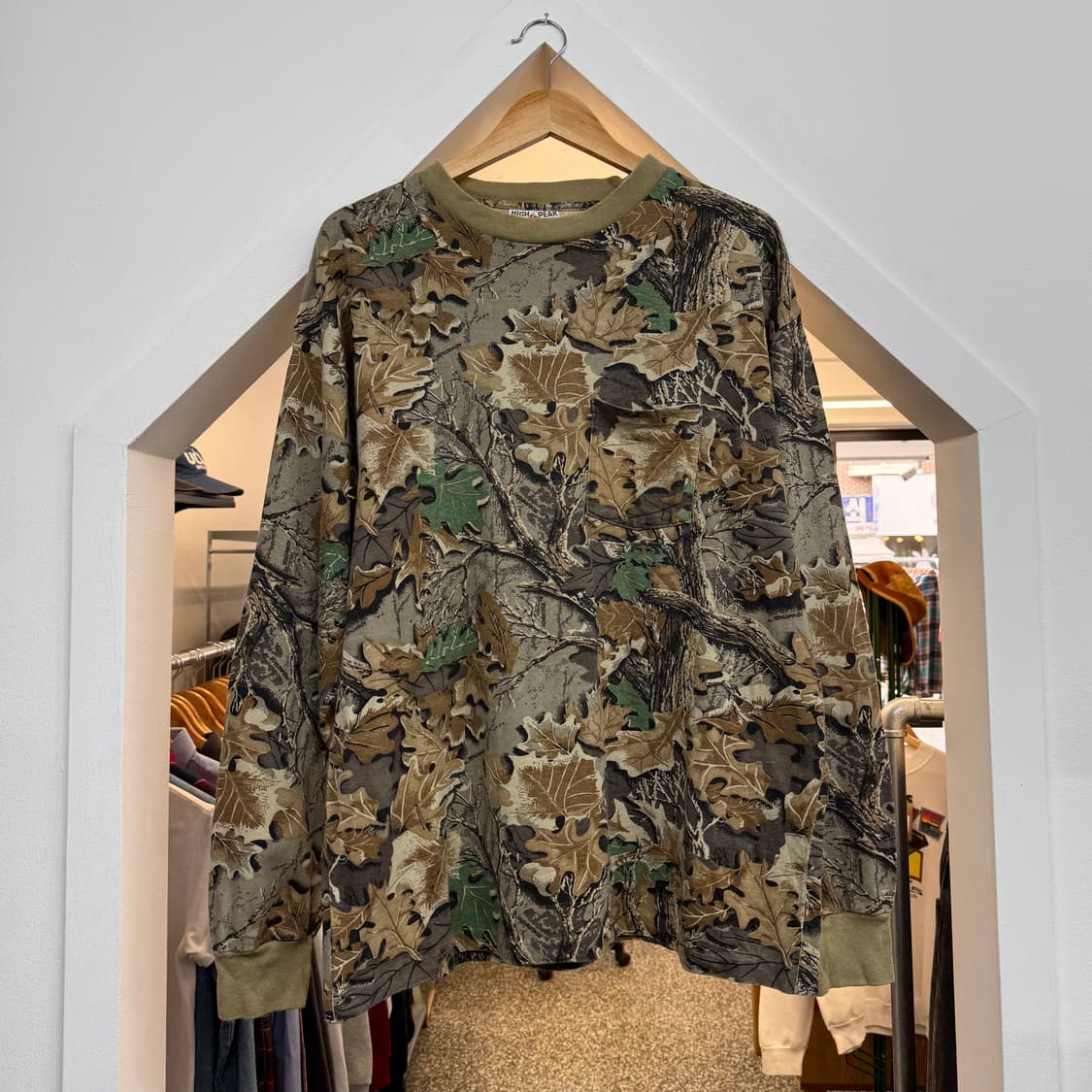 90s HIGH PEAK 리얼트리 롱슬리브 티셔츠 made in USA  상품이미지1