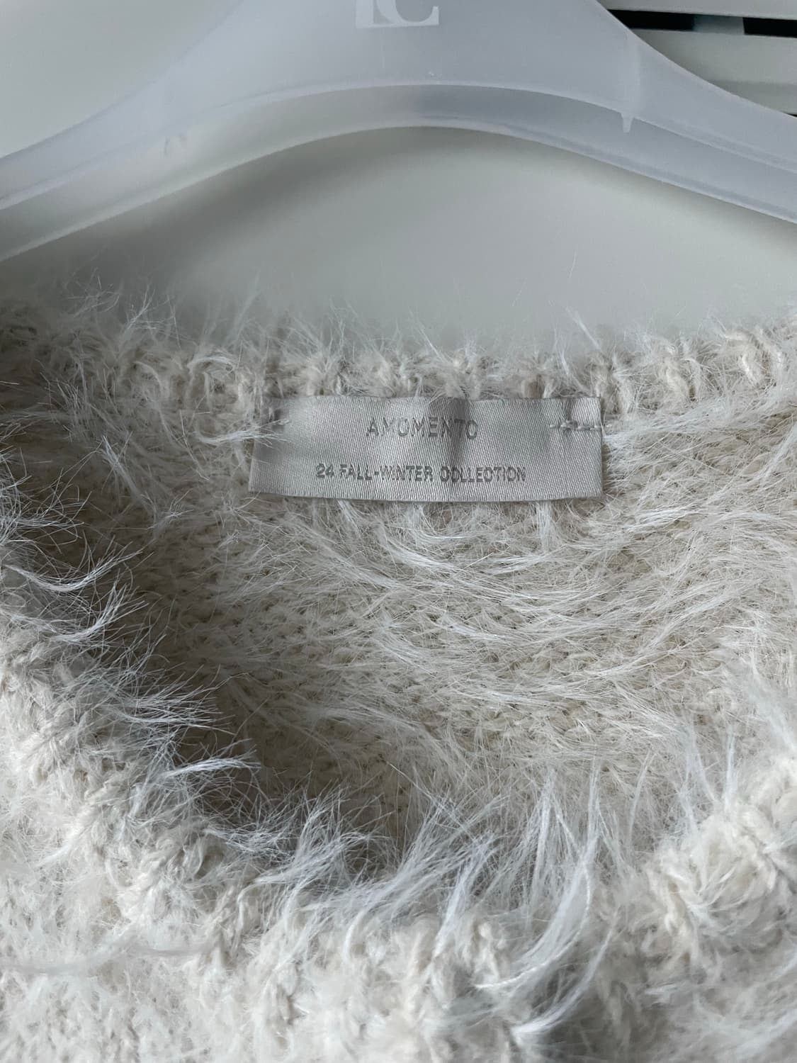 아모멘토 샤기가디건 아이보리 상품이미지4