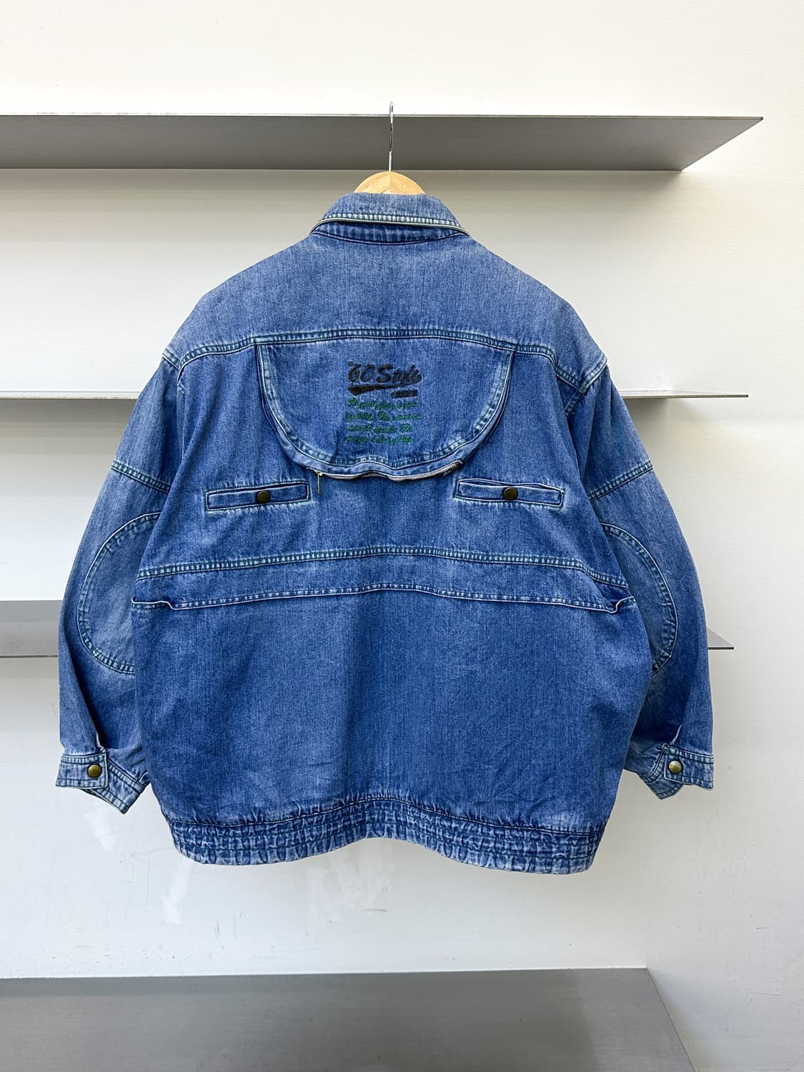 인터내셔널 뮤직 90s 데님 스티치 자켓 상품이미지3