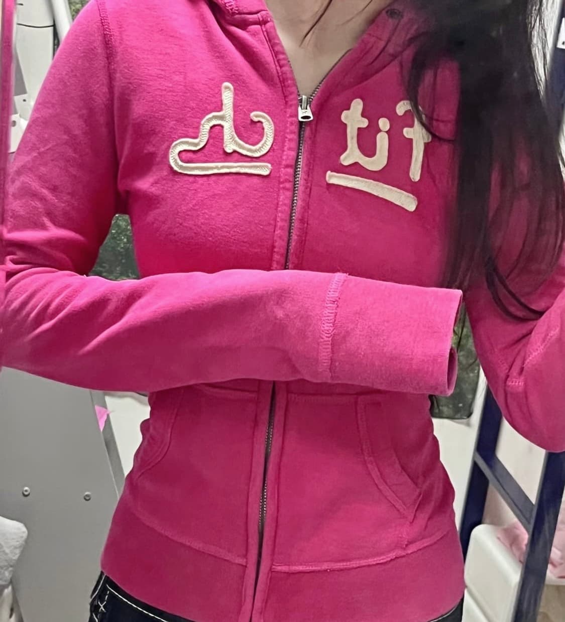 아베크롬비 핑크 후드집업 상품이미지4