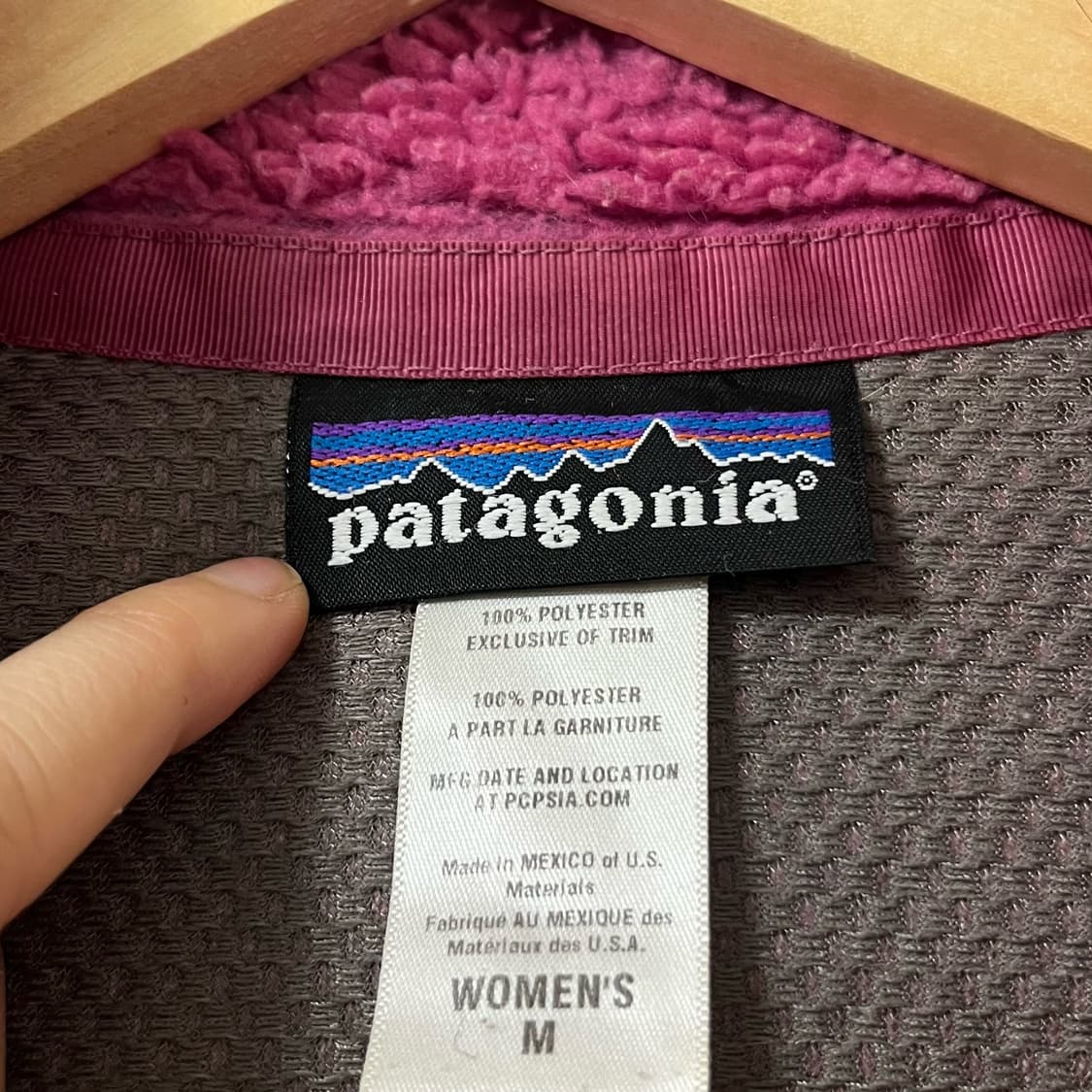 파타고니아 핑크 레트로 플리스 M 상품이미지3