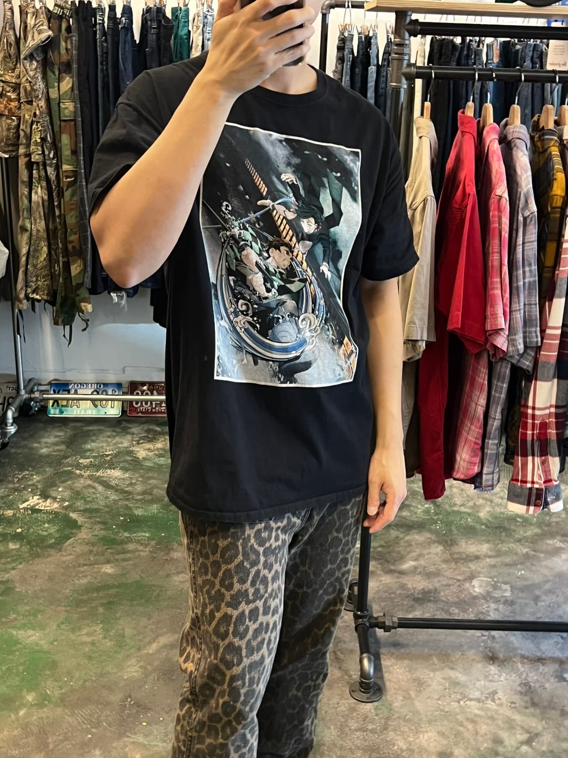 [2XL] 귀멸의칼날 무한열차 반팔 티셔츠 탄지로 그래픽 상품이미지2