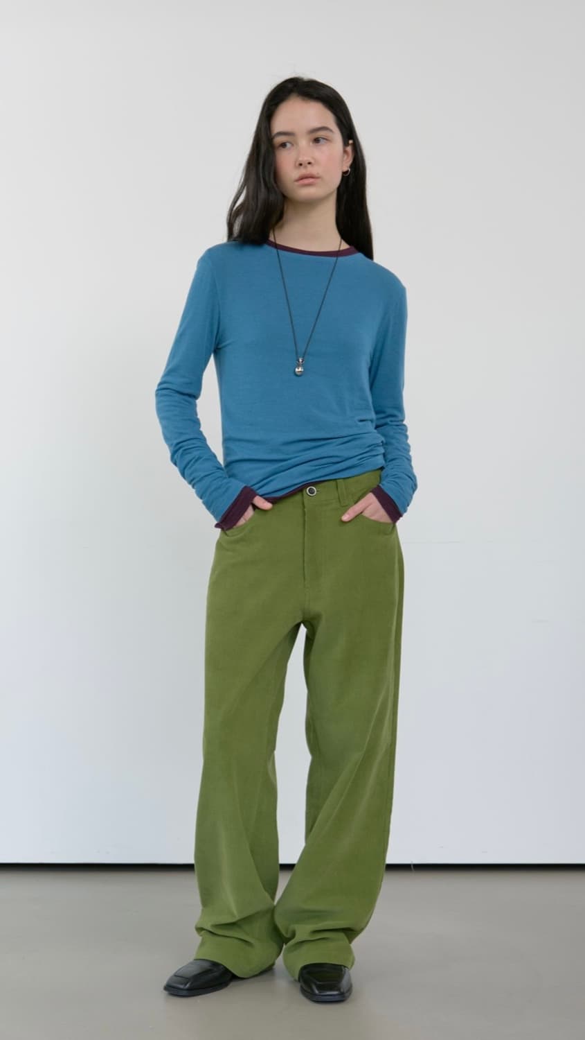 베이스레인지 코듀로이 스트레이트 팬츠xs 상품이미지6