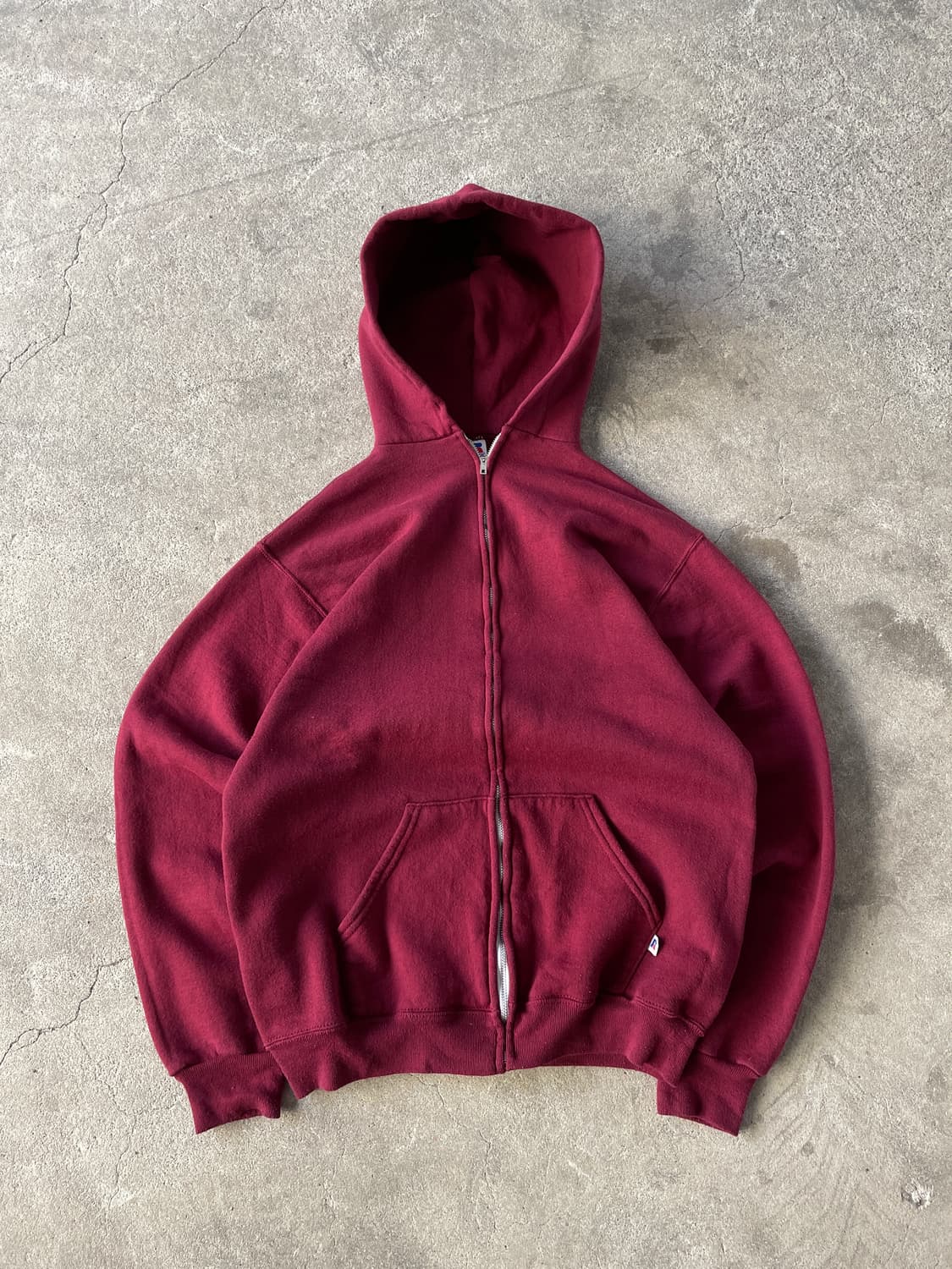 80s Russell Burgundy Hood zip 상품이미지2