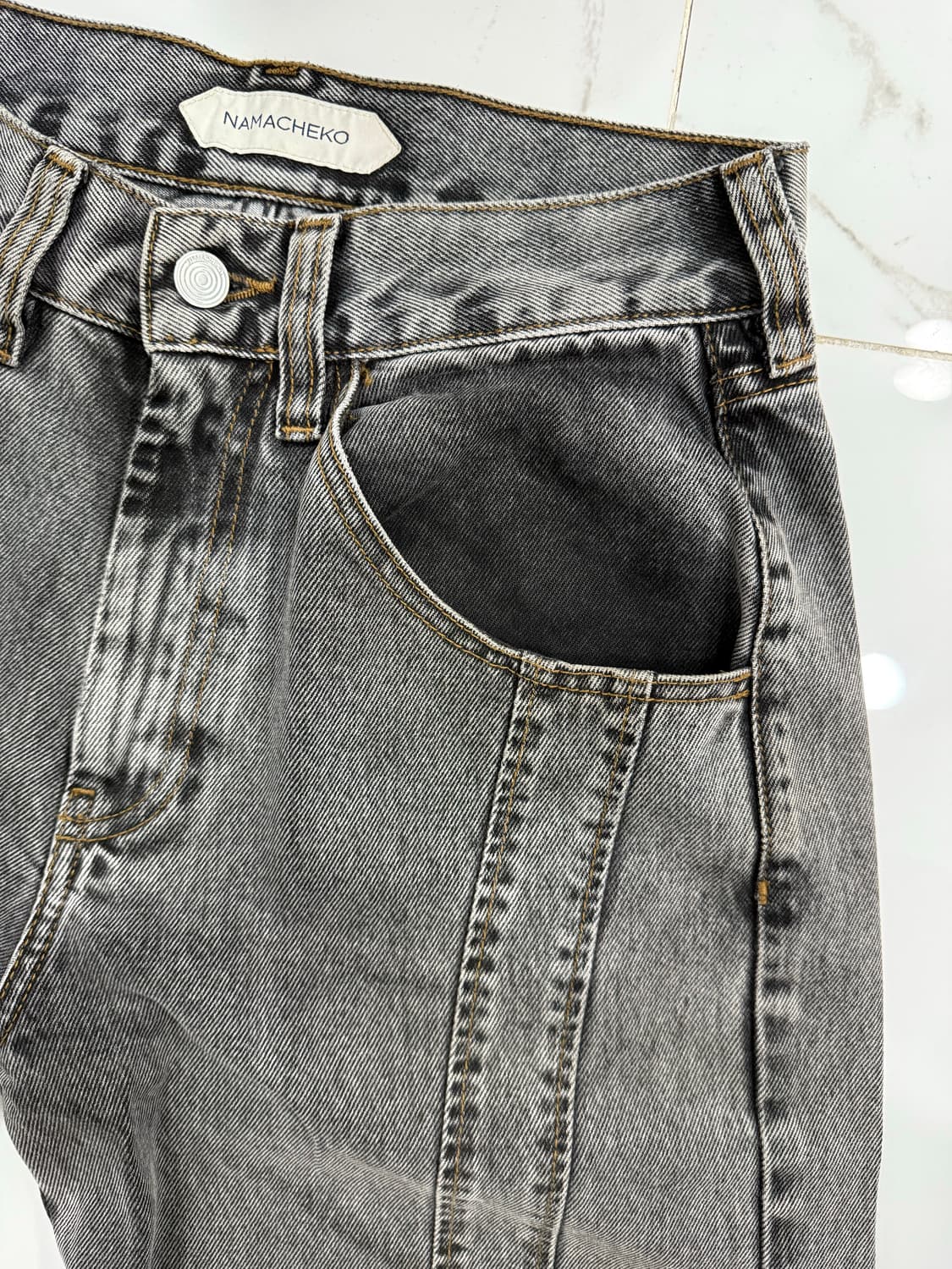 나마체코 ashack denim grey S사이즈 상품이미지3