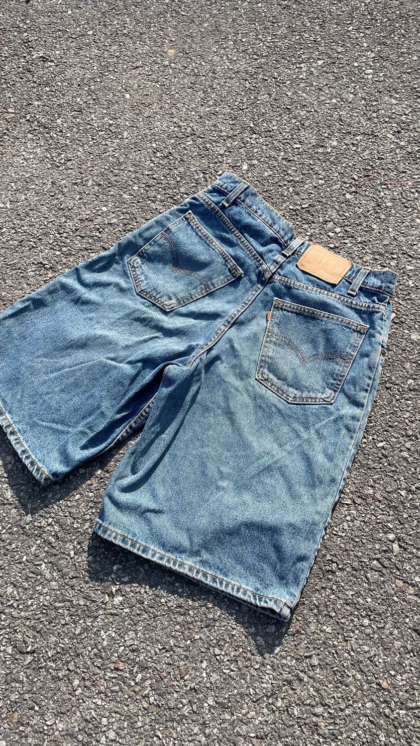 90‘s usa 리바이스 565 와이드 레그 데님 상품이미지4