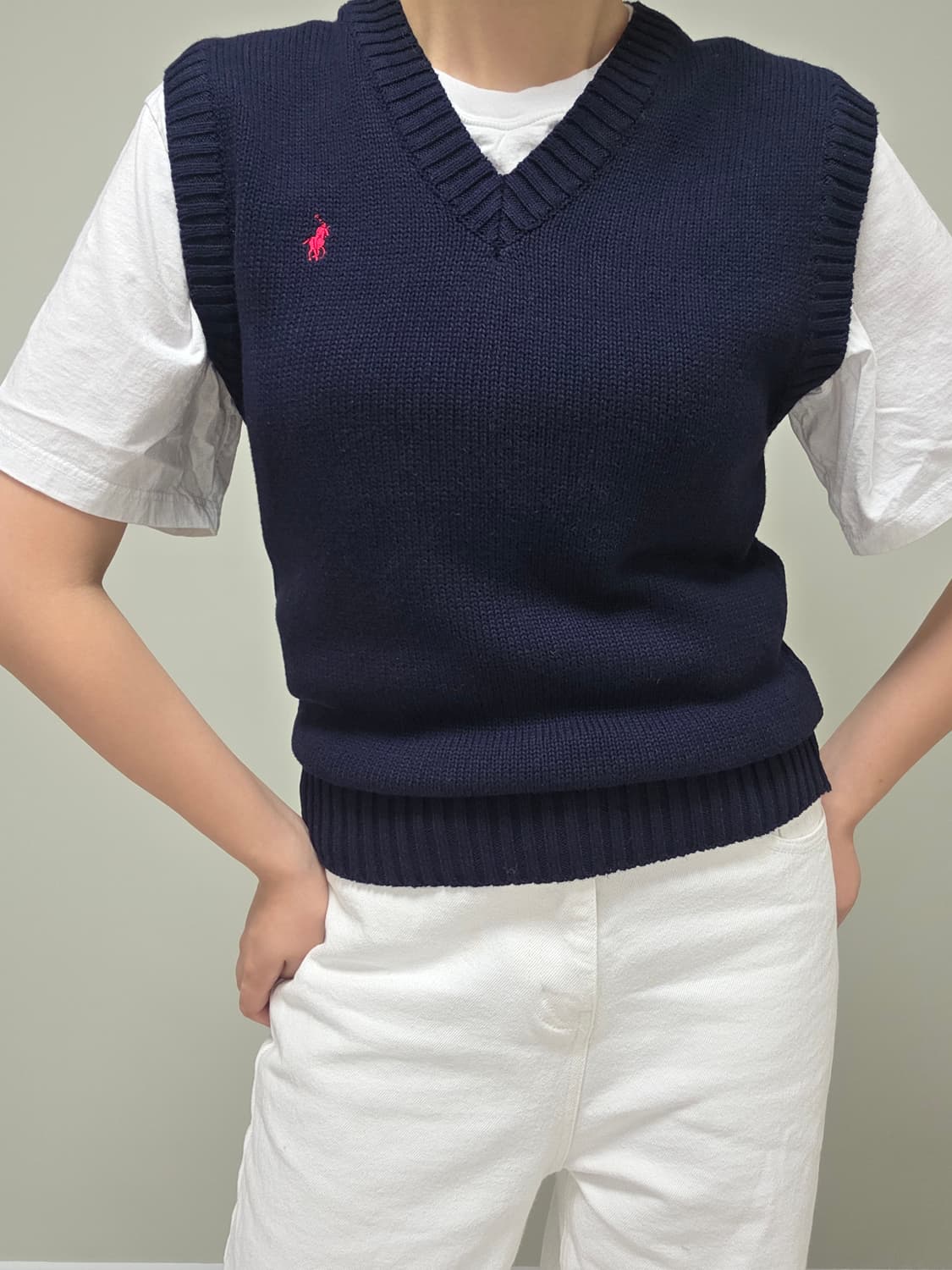 [Polo Ralph Lauren /네이비 니트 베스트] 상품이미지6