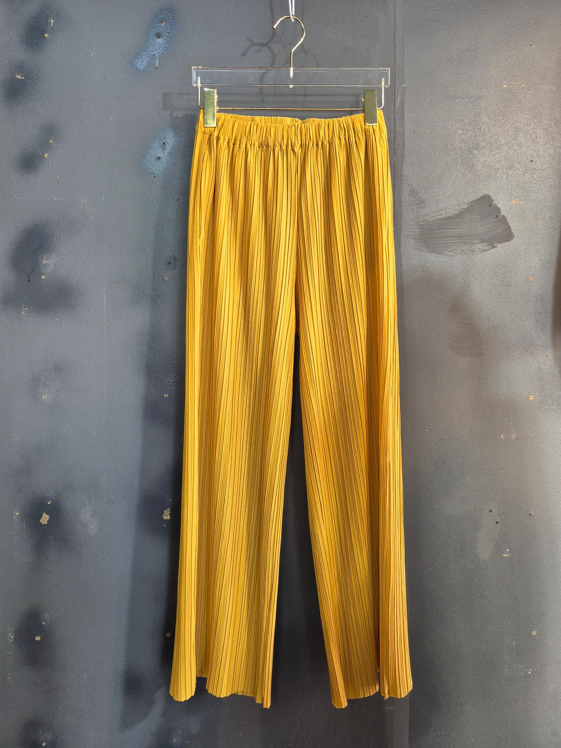 겨자색 플리츠 바지 55 66 상품이미지1