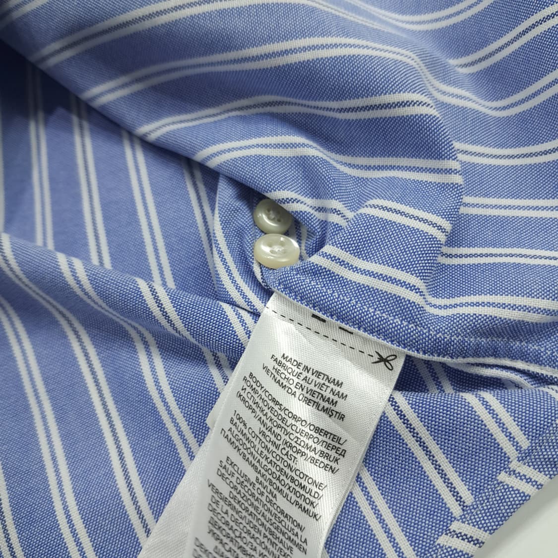 Co728 2XL 폴로 랄프로렌 블루 스트라이프 QR 긴팔 셔츠 남방 상품이미지8