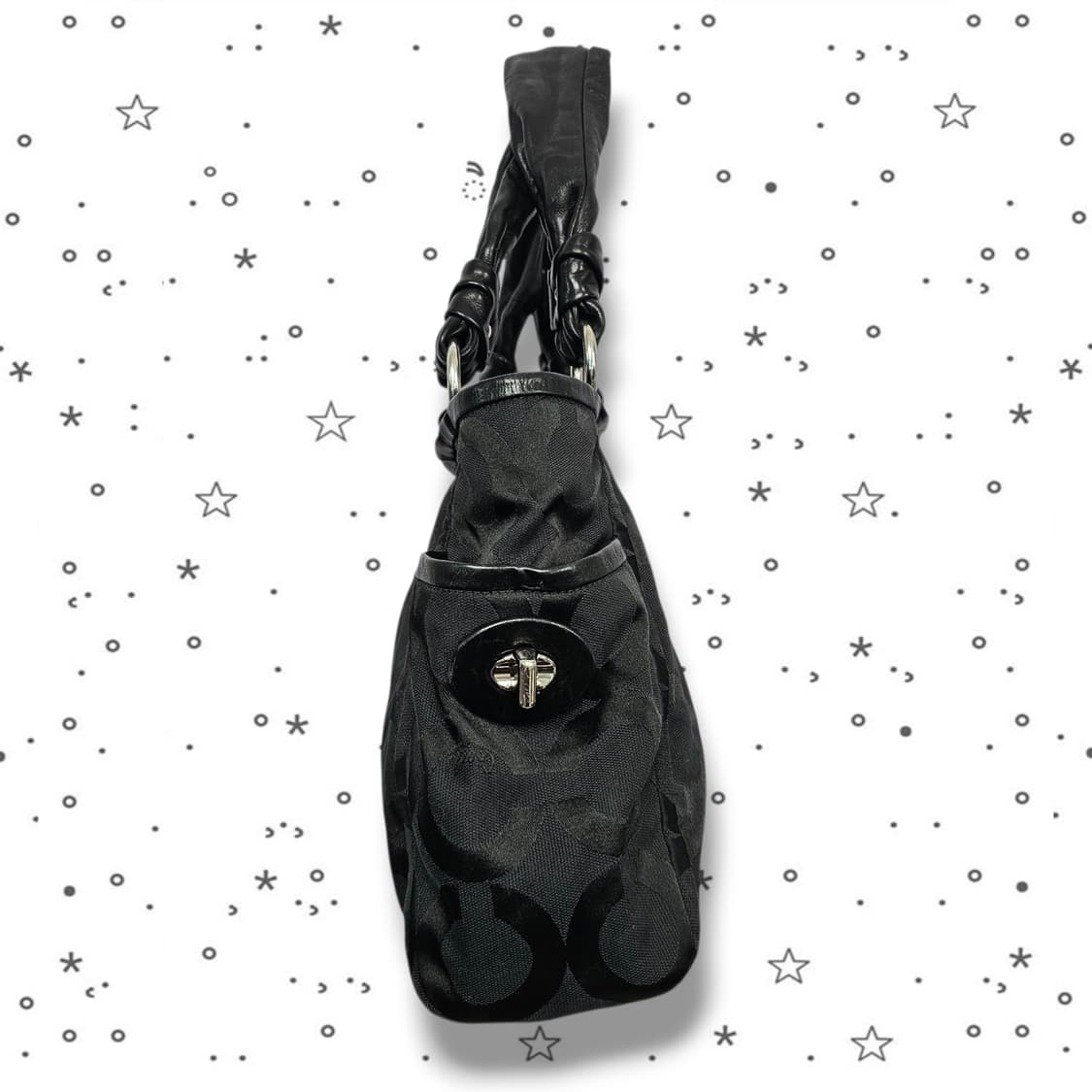 COACH 코치 시그니처 레더 핸들 토트백 상품이미지4