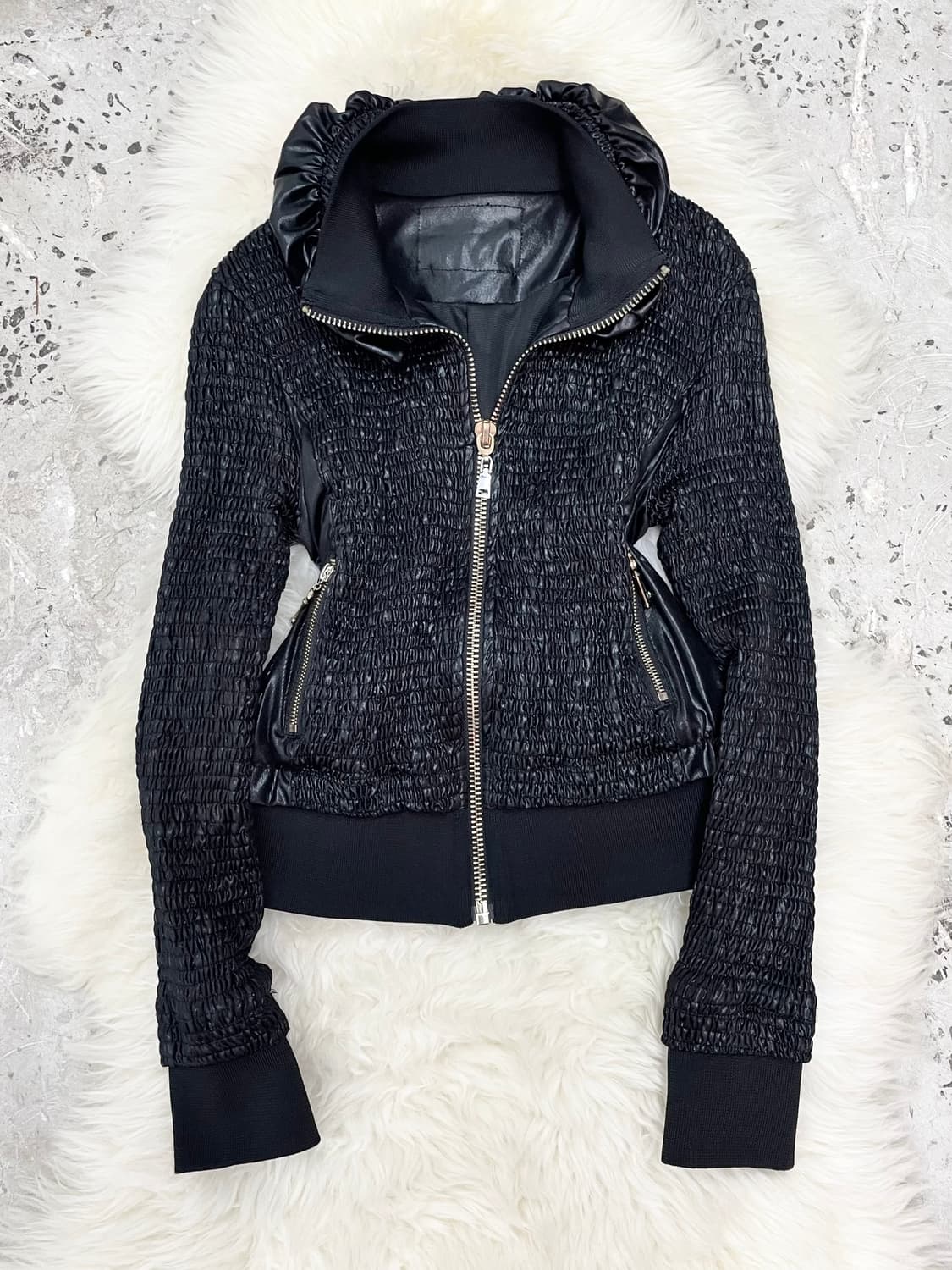 펑크 갸루 셔링 집업 상품이미지1