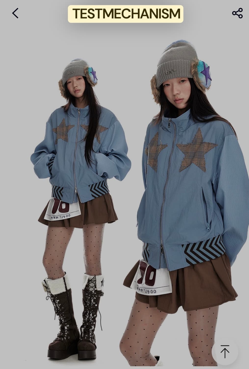 Jikoo star double zipper jacket 상품이미지2