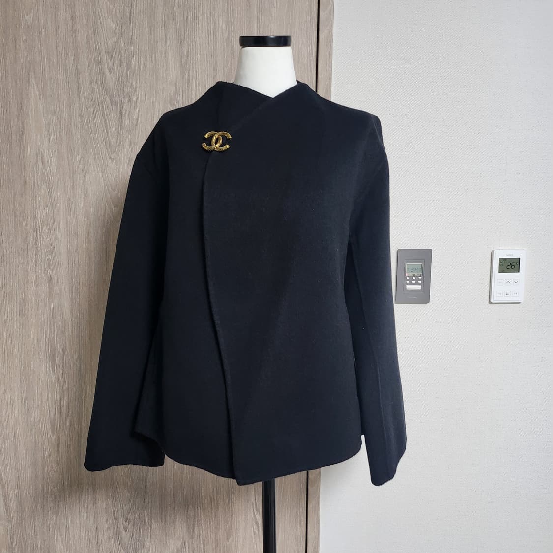 《새상품》캐시미어 핸드메이드 반코트 상품이미지1