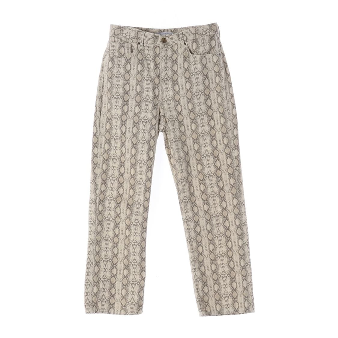 ZARA 스네이크 파이톤 패턴 코튼 팬츠 상품이미지1